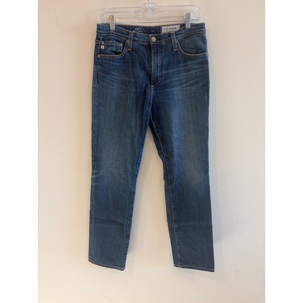 AG Adriano Goldschmied Isabelle High-Rise Straight Crop Jeans 28R Dark Wash